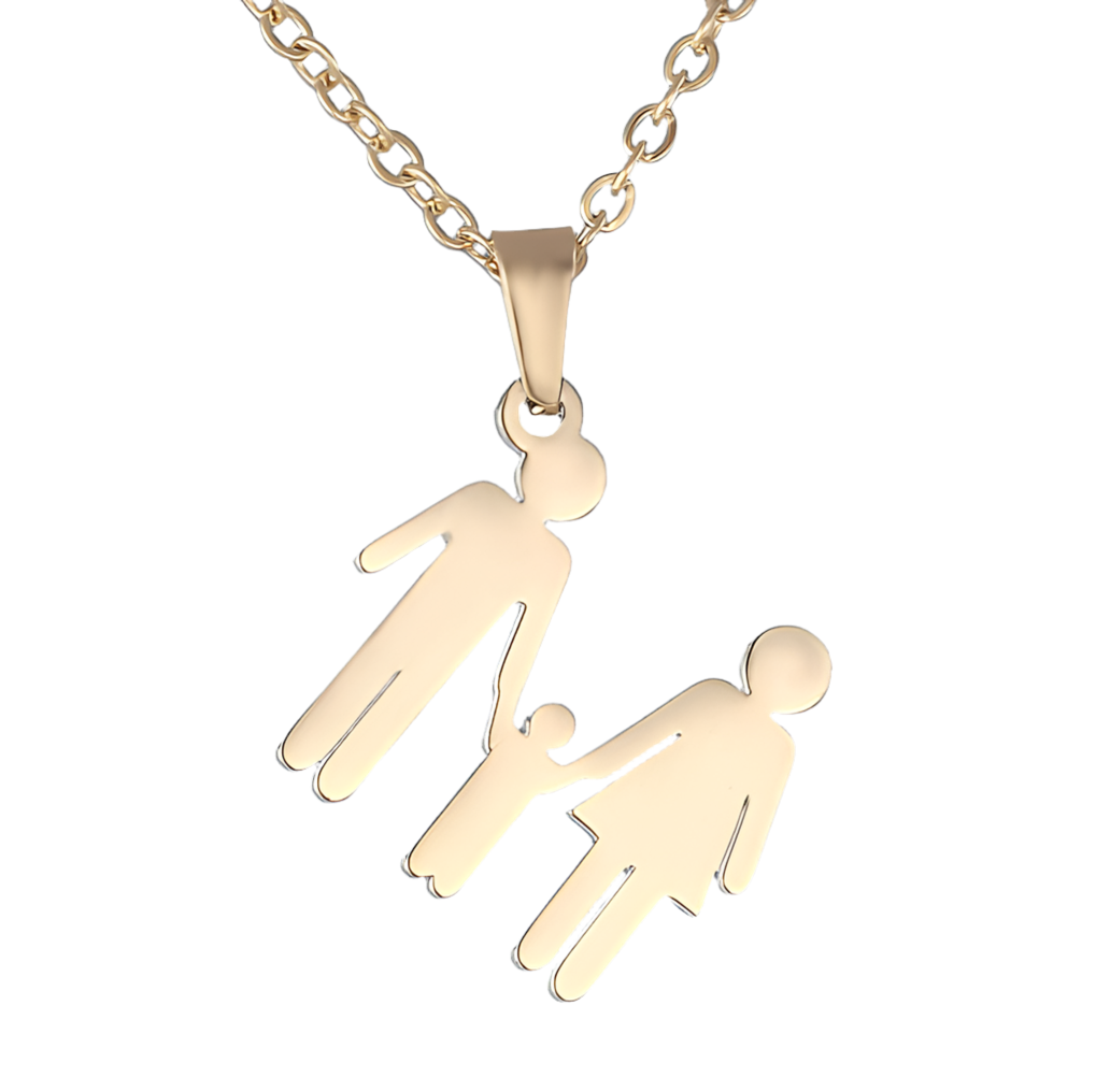 Gold Family Hand In Hand Pendant