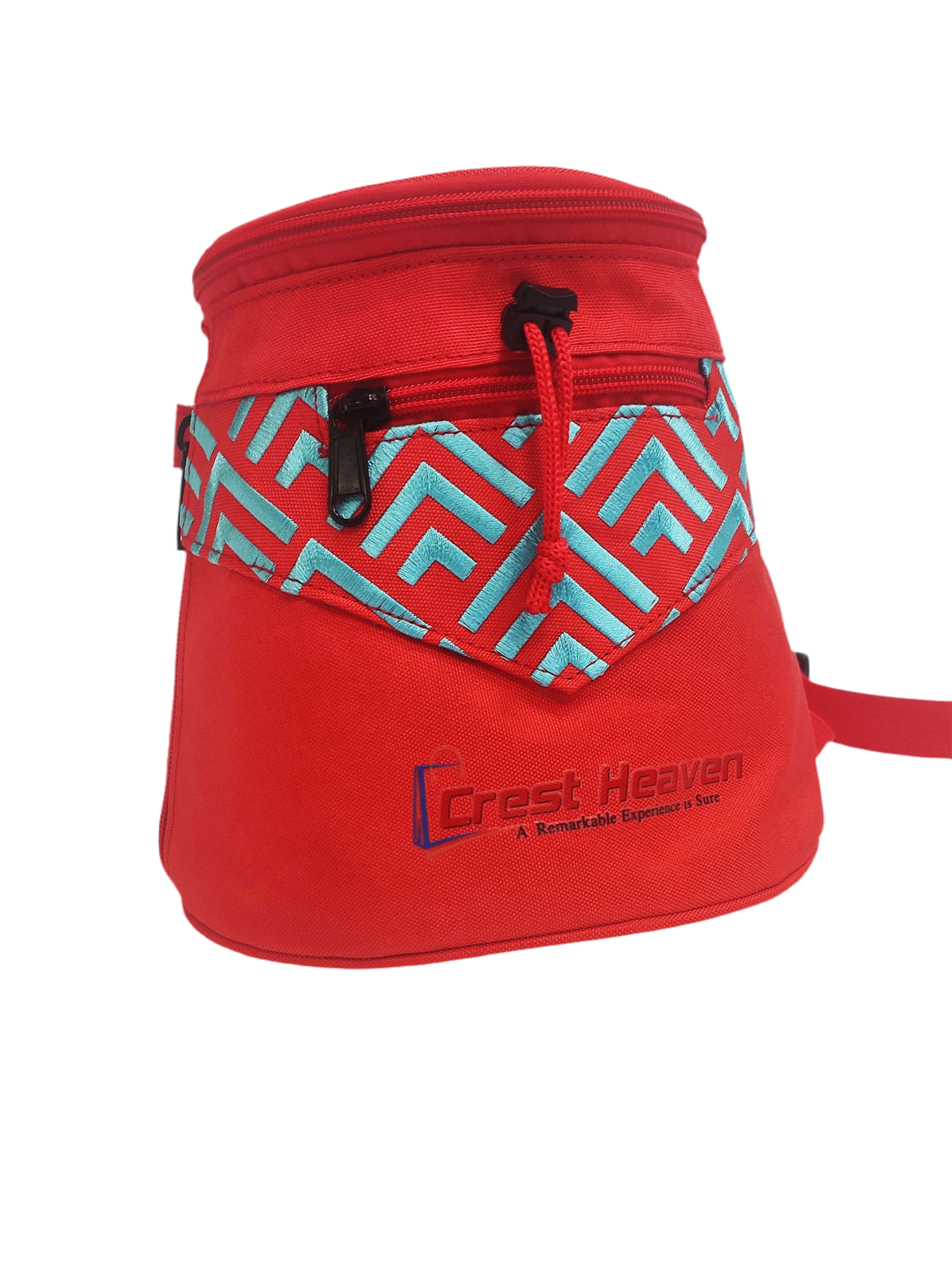 Small Chalk Bag for Hiking with Quick-Clip Belt and Three Zippered Pockets