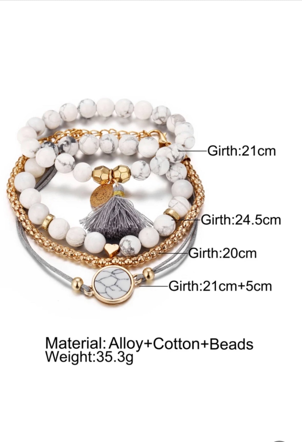 Marble Harmony Bracelet Set.