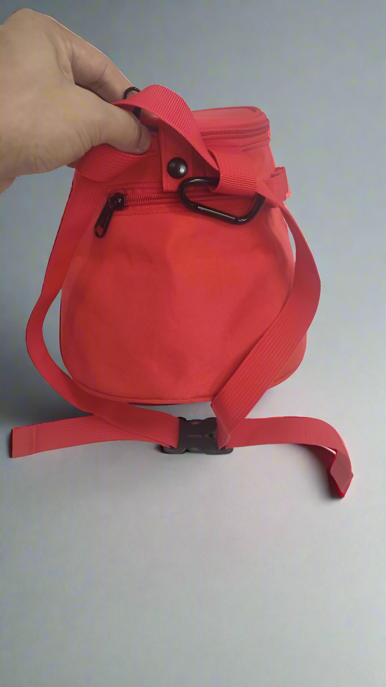 Small Chalk Bag for Hiking with Quick-Clip Belt and Three Zippered Pockets